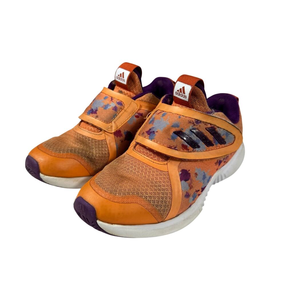 Adidas Frozen FortaRun Sneakers Little Girl Size 12 Orange‎ Purple